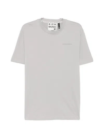 John Richmond Logo-patch T-shirt In Gray
