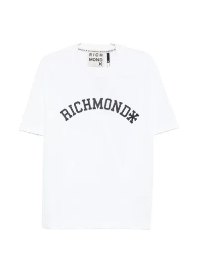 John Richmond Logo-patch T-shirt In White