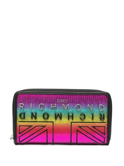 John Richmond Logo-plaque Wallet In Red