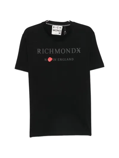 John Richmond Logo-print Cotton T-shirt In Black