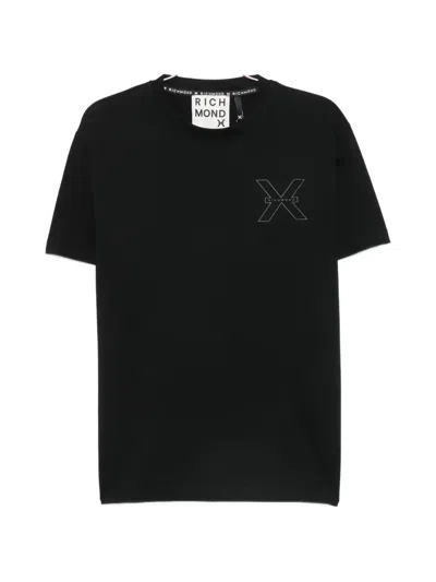 John Richmond Logo-print Crew-neck T-shirt In Black