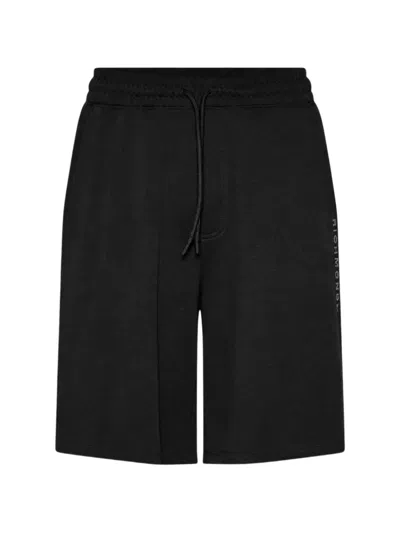 John Richmond Logo-print Drawstring Shorts In Black
