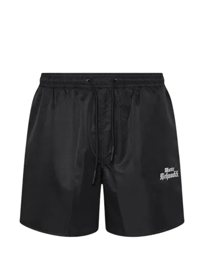 John Richmond Logo-print Drawstring Swim Shorts In Blue