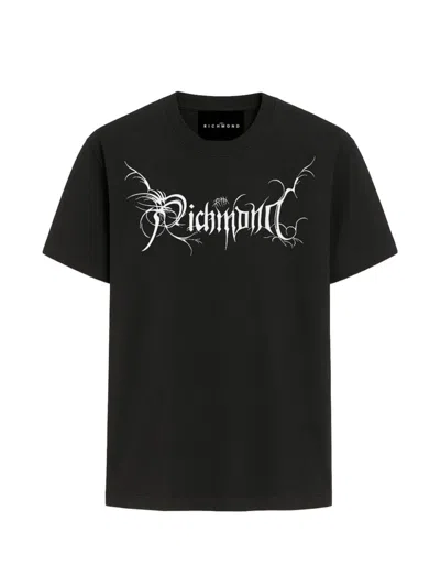 John Richmond Logo-print Short-sleeve T-shirt In Black