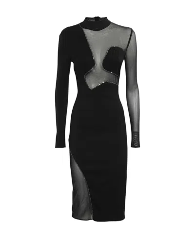 John Richmond Long Sleeved Dress In Black