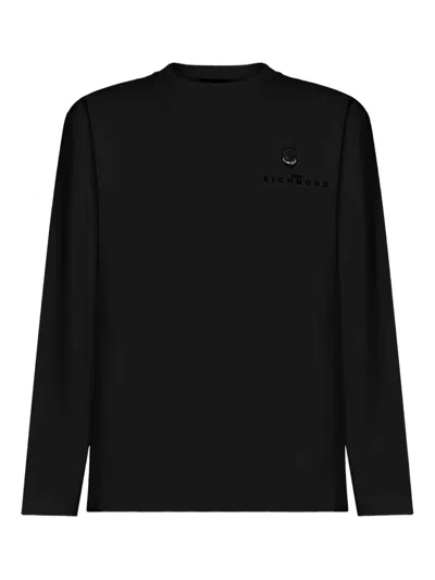 John Richmond Long-sleeved T-shirt In Black