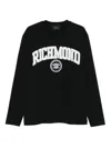 John Richmond Long-sleeved T-shirt With Logo In Black
