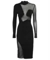 John Richmond Mesh-insert Embellished Party Dress In Black