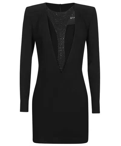 John Richmond Long Sleeves Dress In Black