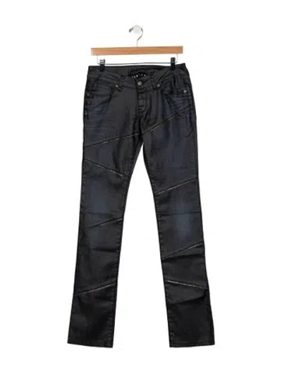 Pre-owned John Richmond Low-rise Straight Leg Jeans W/ Tags In Blue
