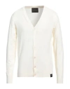 John Richmond Man Cardigan Cream Size Xxl Viscose, Nylon In White
