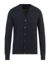 John Richmond Man Cardigan Midnight Blue Size Xl Viscose, Nylon