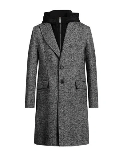 John Richmond Man Coat Black Size 44 Polyester In Gray