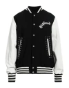 John Richmond Man Jacket Black Size 42 Viscose, Wool, Elastane, Soft Leather In Black