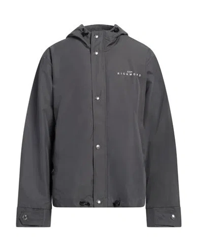 John Richmond Man Jacket Charcoal Size 44 Cotton, Polyester In Grey