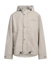John Richmond Man Jacket Taupe Size 40 Cotton, Polyester In Grey