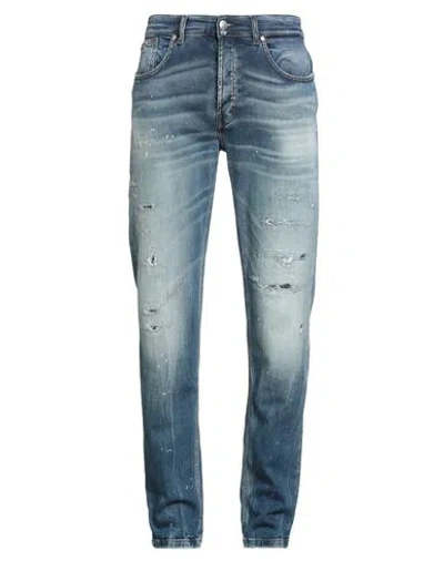 John Richmond Man Jeans Blue Size 33 Cotton, Elastane