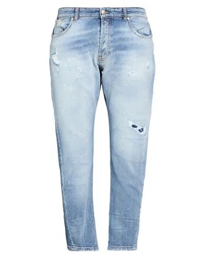 John Richmond Man Jeans Blue Size 33 Cotton, Elastane