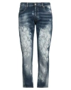 John Richmond Twisted Leg Mick Jeans Bleached Effect 17 Cm In Blue