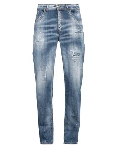 John Richmond Man Jeans Blue Size 34 Cotton, Elastane