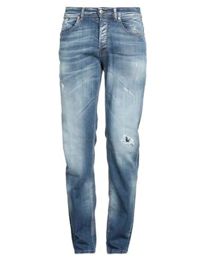 John Richmond Man Jeans Blue Size 35 Cotton, Elastane