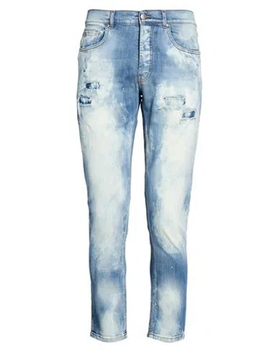 John Richmond Man Jeans Blue Size 35 Cotton, Elastane