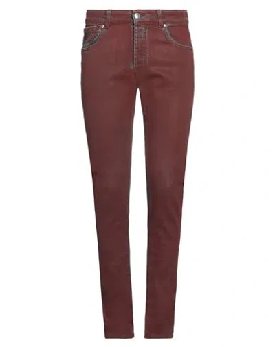 John Richmond Man Jeans Burgundy Size 36 Cotton, Elastane