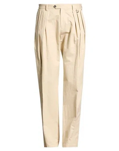 John Richmond Man Pants Beige Size 34 Cotton, Linen In Neutral