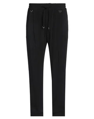 John Richmond Man Pants Black Size 38 Virgin Wool, Viscose, Elastane In Black