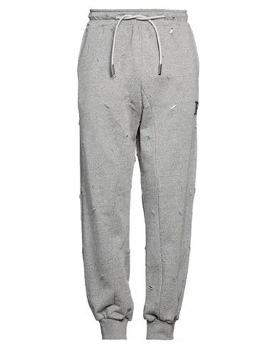 John Richmond Man Pants Grey Size L Cotton, Polyester In Gray