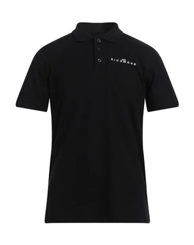 John Richmond Man Polo Shirt Black Size Xxl Cotton