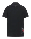 John Richmond Man Polo Shirt Black Size Xxl Cotton