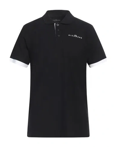 John Richmond Man Polo Shirt Black Size Xxl Cotton