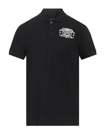 John Richmond Man Polo Shirt Black Size Xxl Cotton