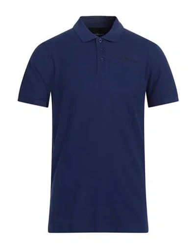 John Richmond Man Polo Shirt Blue Size Xxl Cotton