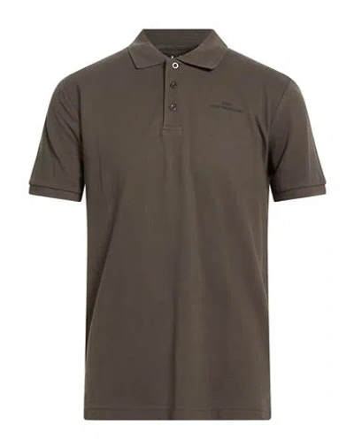John Richmond Man Polo Shirt Lead Size Xxl Cotton In Brown