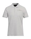 John Richmond Man Polo Shirt Light Grey Size Xl Cotton