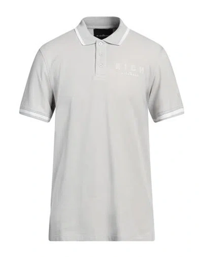 John Richmond Man Polo Shirt Light Grey Size Xxl Cotton