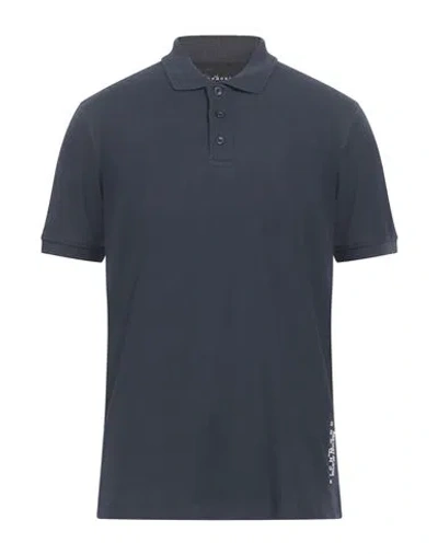 John Richmond Man Polo Shirt Midnight Blue Size Xxl Cotton