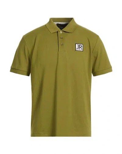 John Richmond Man Polo Shirt Military Green Size Xxl Cotton