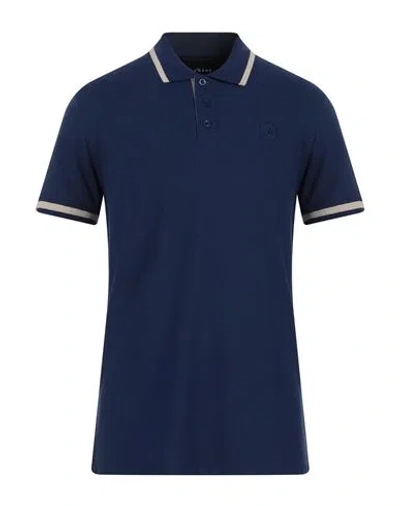 John Richmond Man Polo Shirt Navy Blue Size Xxl Cotton