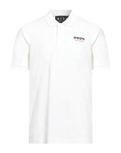 John Richmond Man Polo Shirt Off White Size Xl Cotton