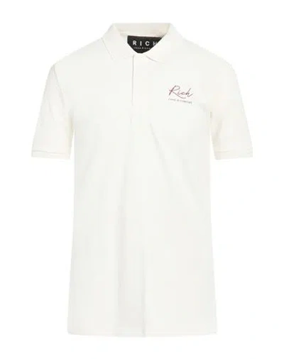 John Richmond Man Polo Shirt Off White Size Xxl Cotton