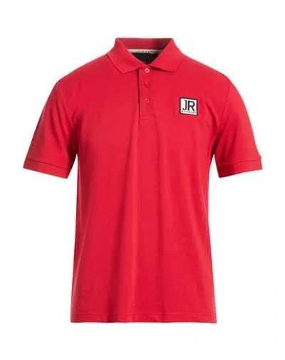 John Richmond Man Polo Shirt Red Size Xxl Cotton In Pink