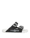 John Richmond Man Sandals Black Size 13 Textile Fibers In Black