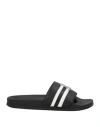 John Richmond Man Sandals Black Size 7 Soft Leather In Black