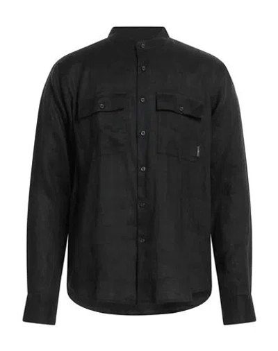 John Richmond Man Shirt Black Size 44 Linen