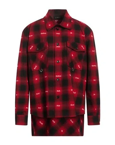 John Richmond Man Shirt Red Size 42 Cotton In Multi