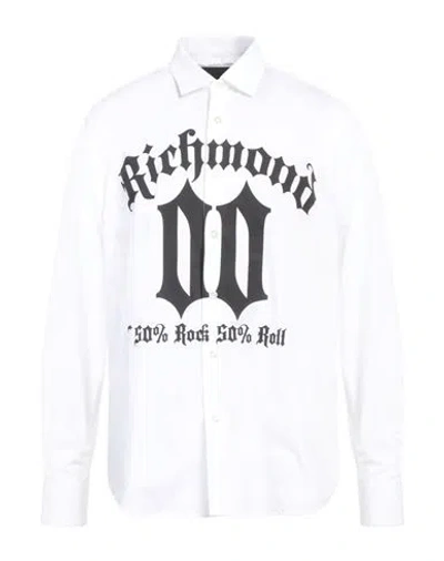 John Richmond Man Shirt White Size 44 Cotton