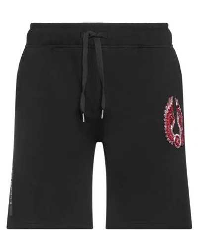 John Richmond Man Shorts & Bermuda Shorts Black Size Xxl Cotton